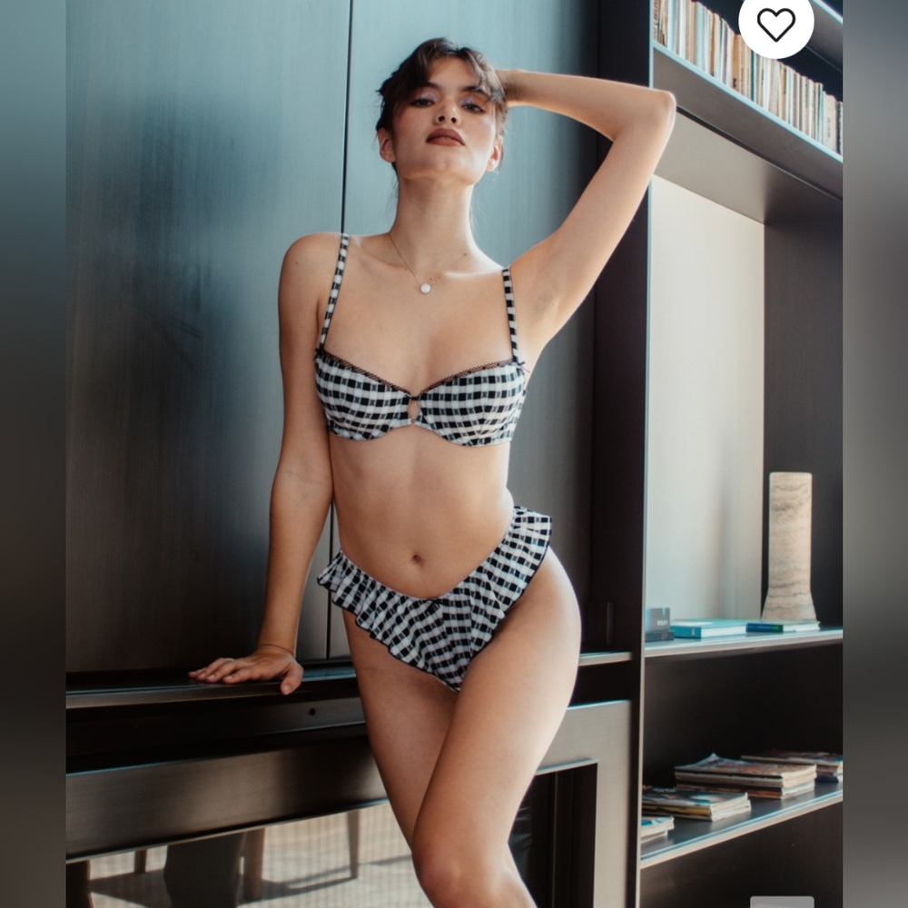 Savage X Fenty checkered lingerie set